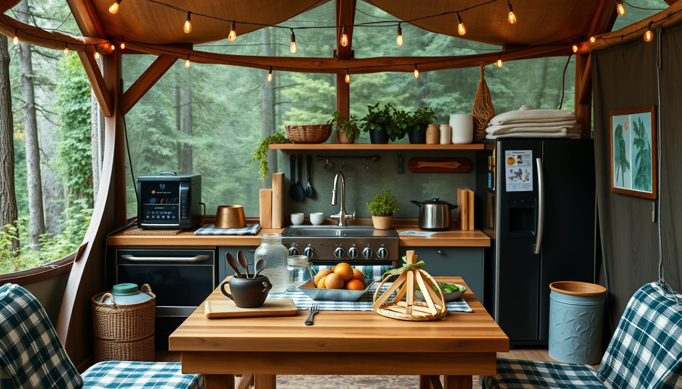 camp kitchen setup