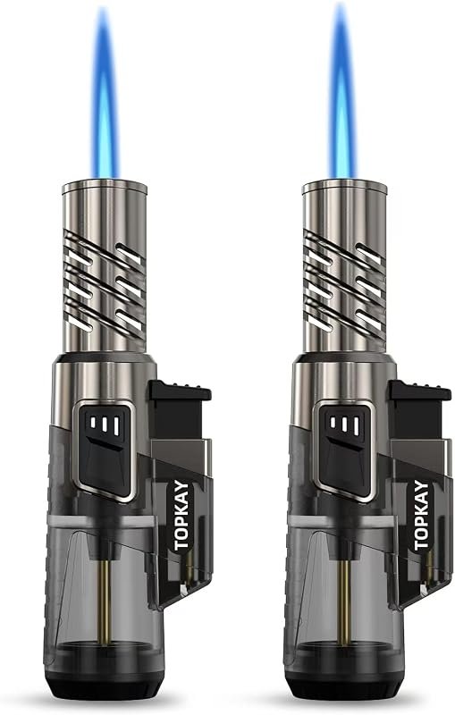 TOPKAY 2 Pack Mini Torch Lighter