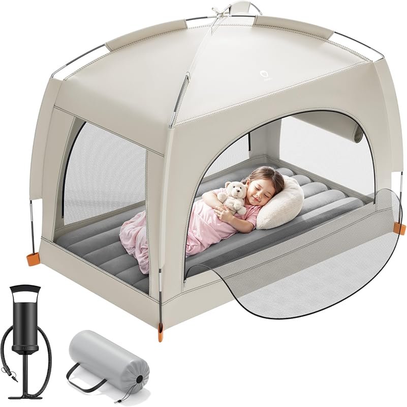 QPAU Kids Blow Up Air Mattress