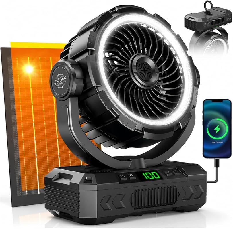 Oscillating Solar Fan