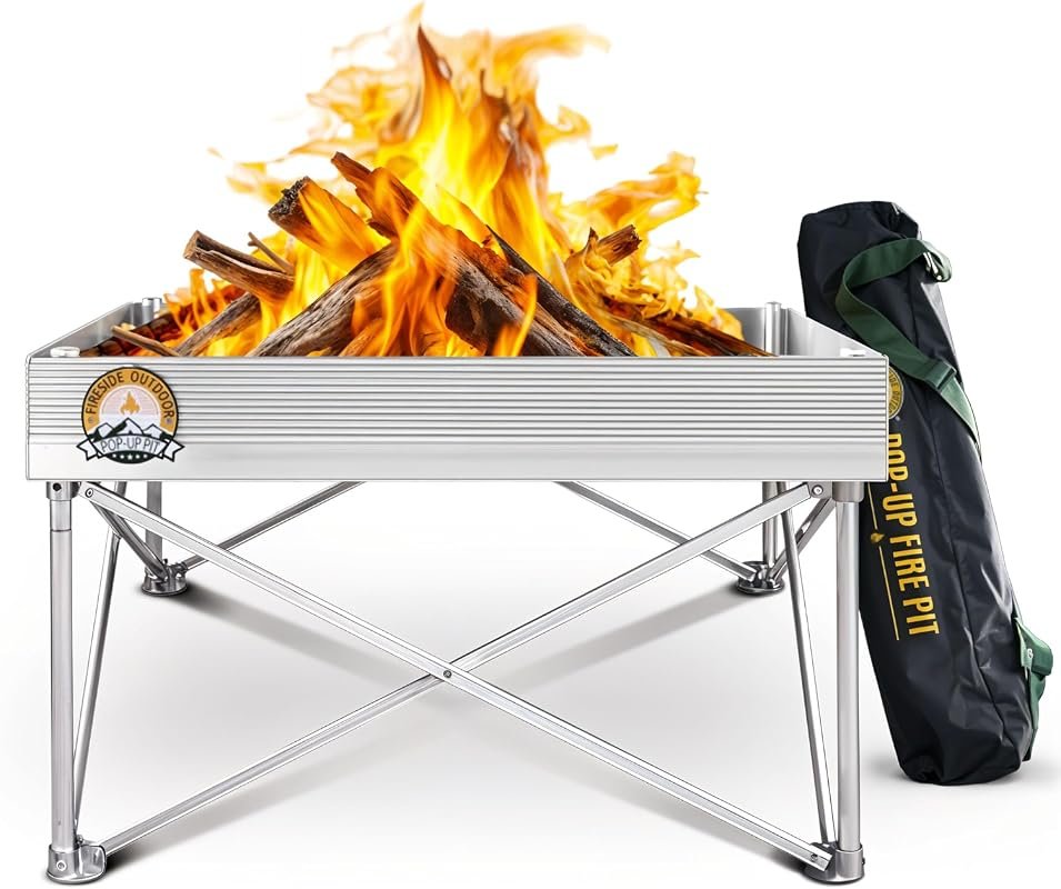 Fireside Outdoor 24-Inch Pop-Up Fire Pit