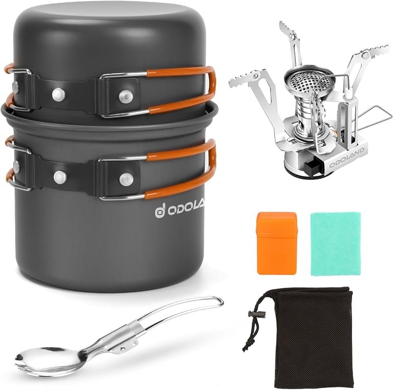 Odoland 6-Piece Camping Cookware Kit