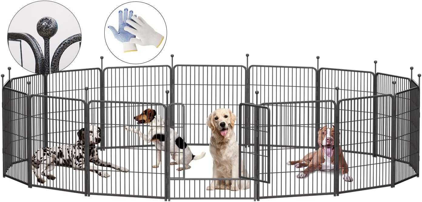 Heavy-Duty 32-Inch Portable Dog Playpen