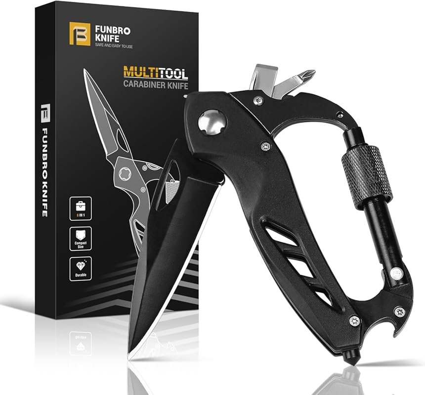 FUNBRO Multitool Carabiner Knife