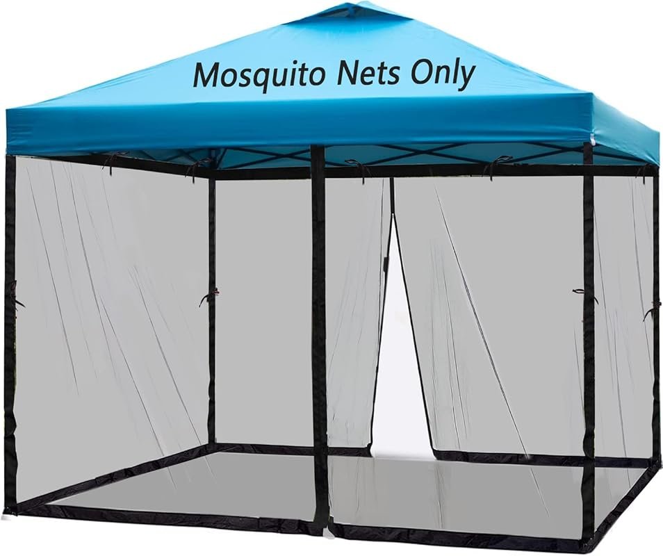 10x10 Mosquito Netting Replacement for Pop Up Canopy Tent, Easy Instal