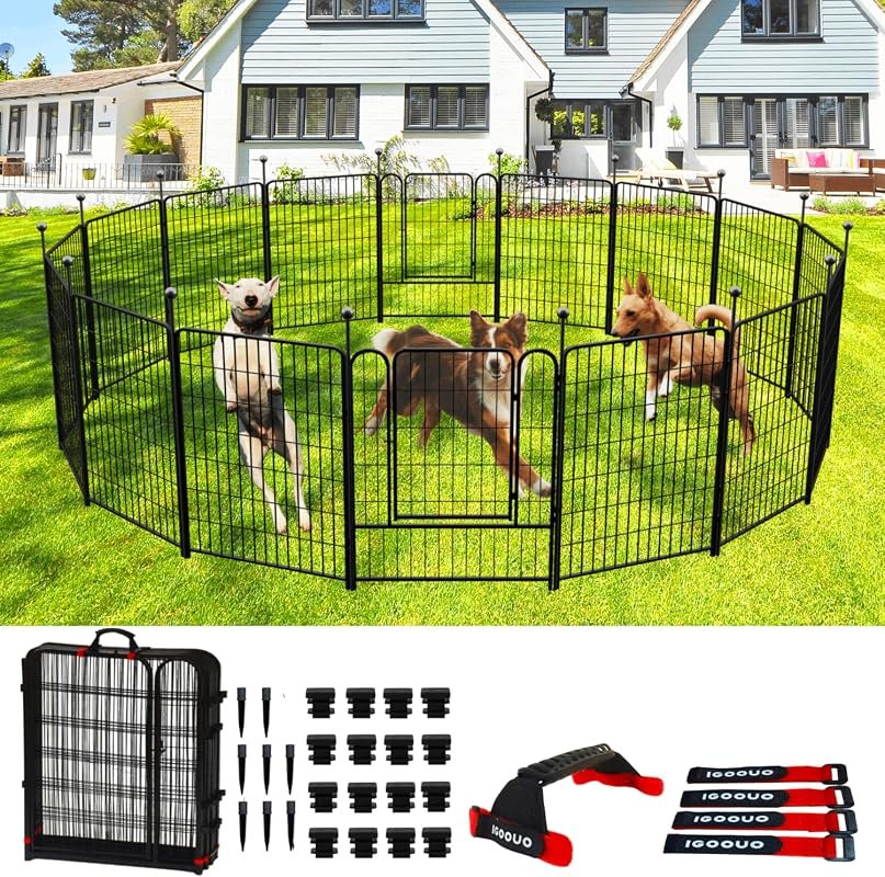 36-Inch Portable Metal Dog Playpen