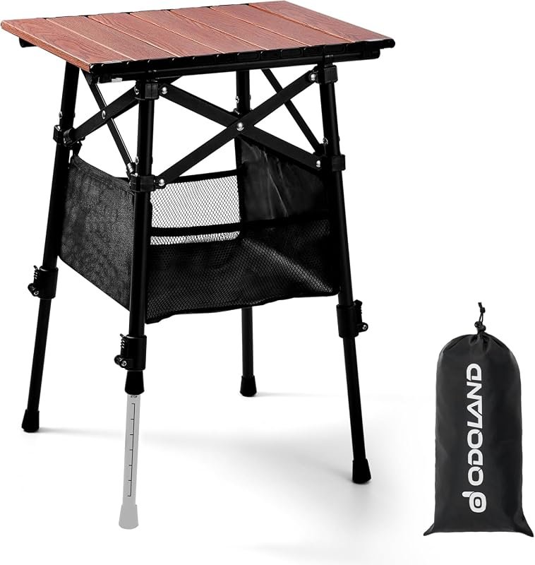 Odoland Adjustable Portable Camping Table
