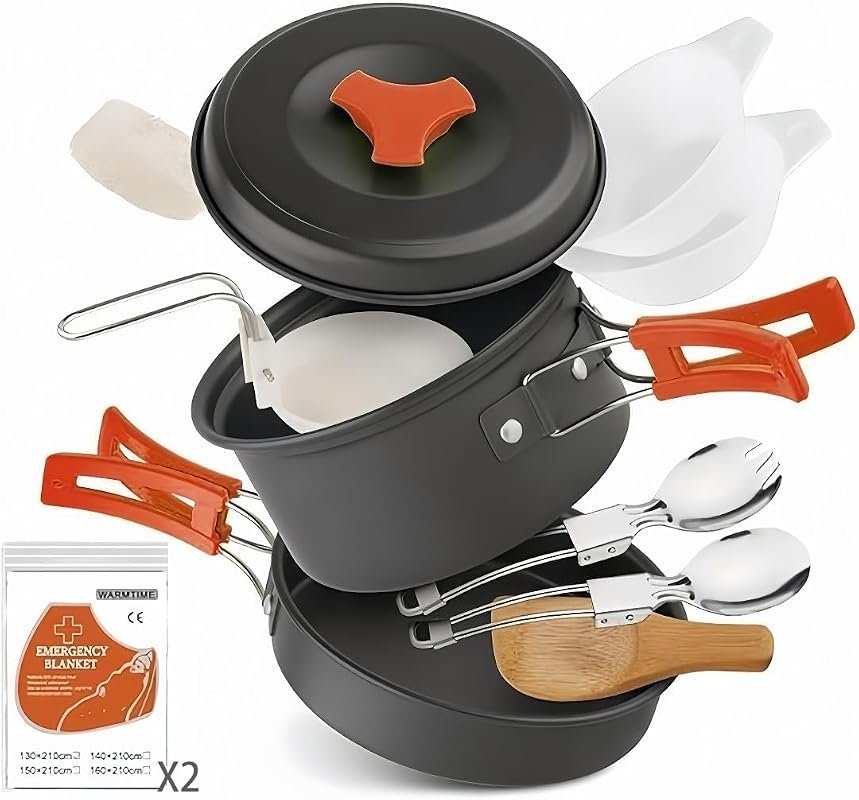12-Piece Lightweight Camping Cookware Set