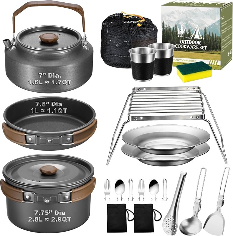 Joyfair 18-Piece Camping Cookware Set