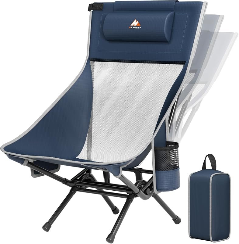 Ultralight Portable Rocking Camping Chair, Foldable Swinging Moon Chai