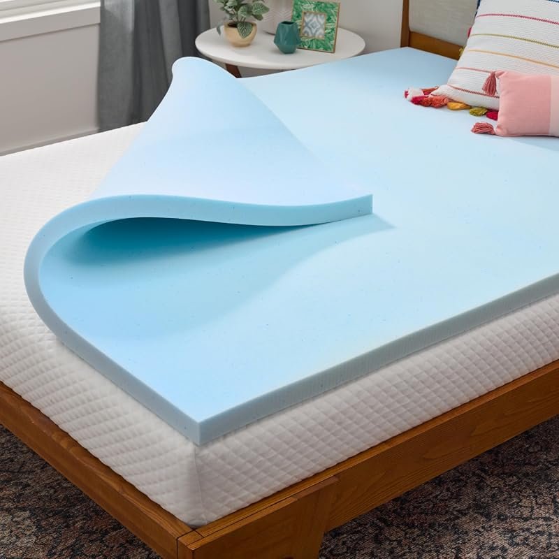 Linenspa 2 Inch Gel Infused Memory Foam Mattress Topper, Plush Cooling