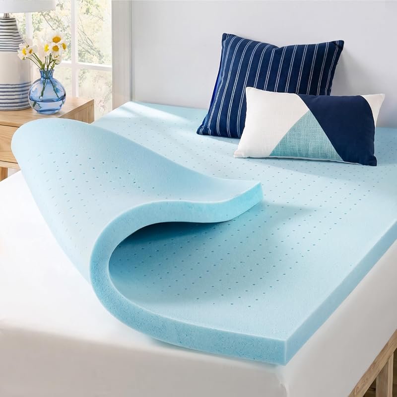 Best Price Mattress 1.5 Inch Ventilated Memory Foam Mattress Topper wi