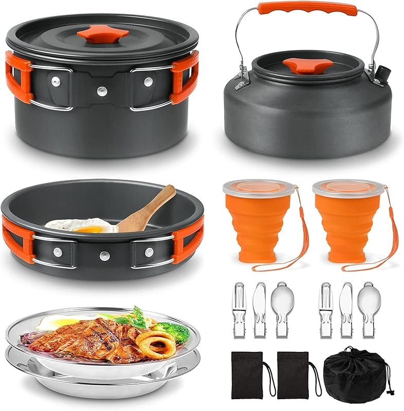 Camping Cookware Kettle Mess Kit