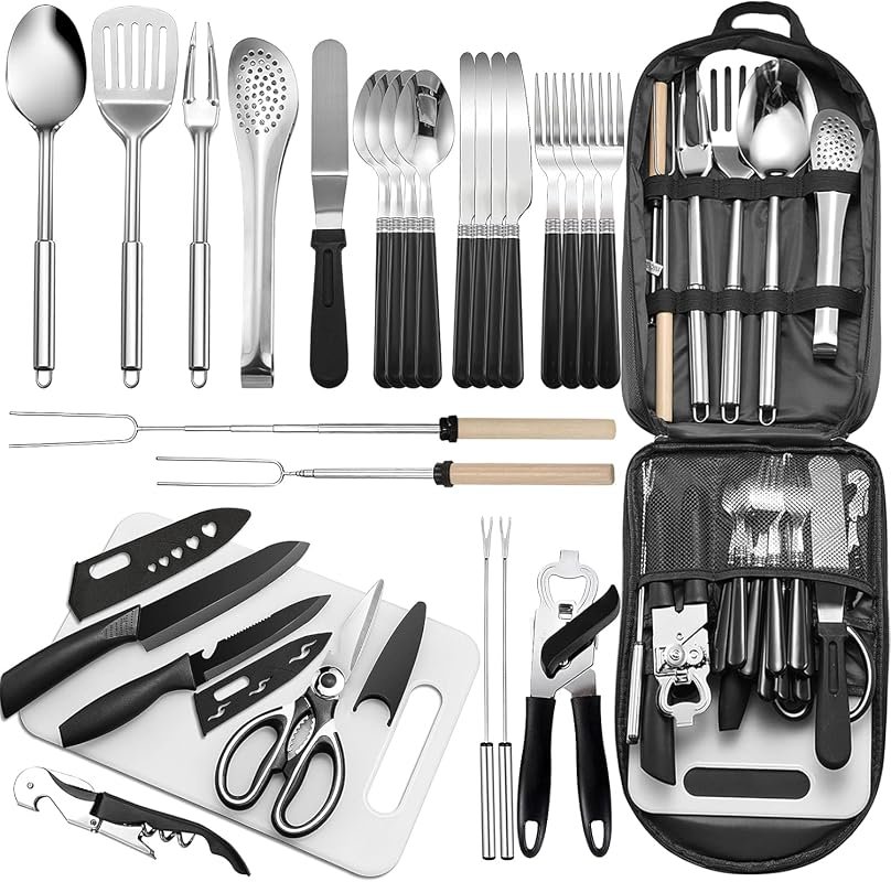 27-Piece Portable Camping Utensil Set