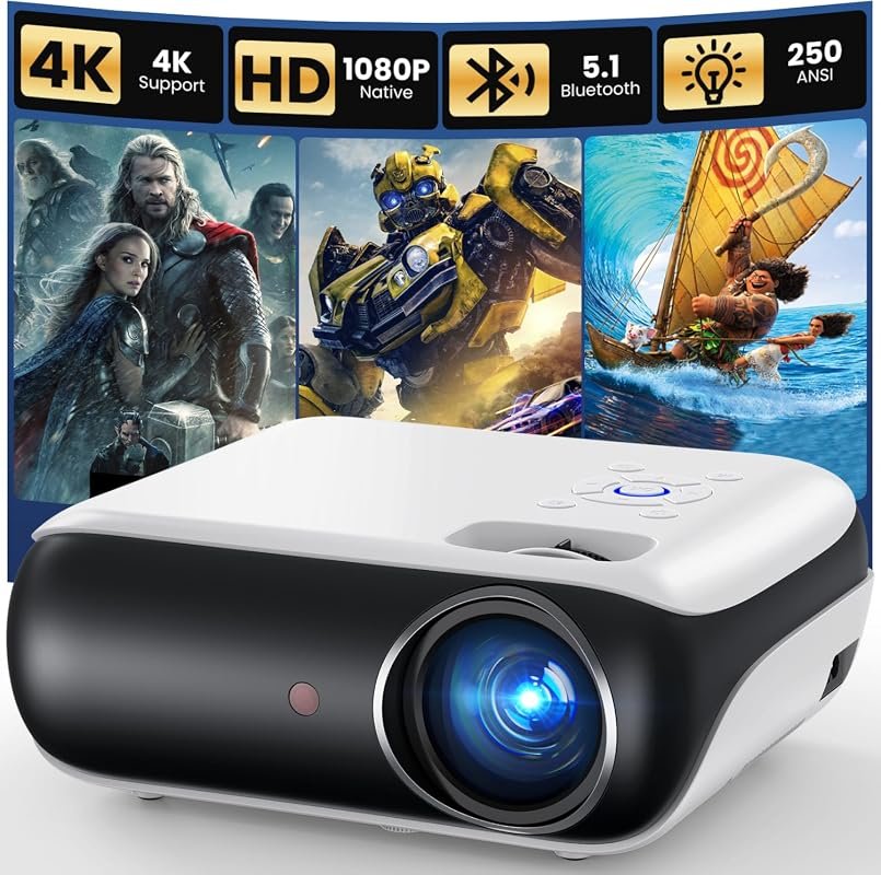 HAPPRUN 1080P Bluetooth Projector