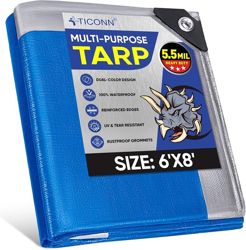 TICONN Heavy Duty Waterproof Tarp