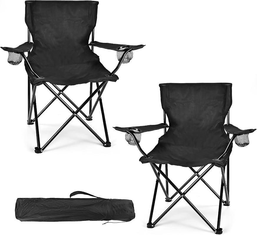 WEIDIORME 2-Pack Lightweight Folding Camping Chairs