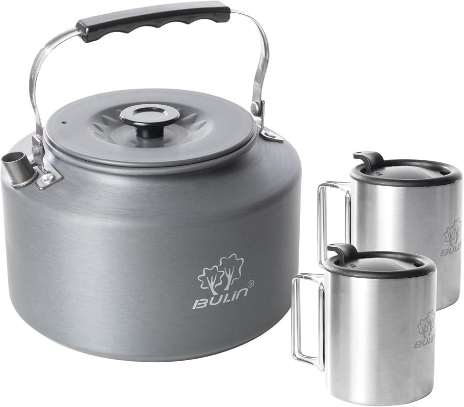 Bulin 2.2L Large Portable Camping Kettle with Two Cups, Versatile Stov