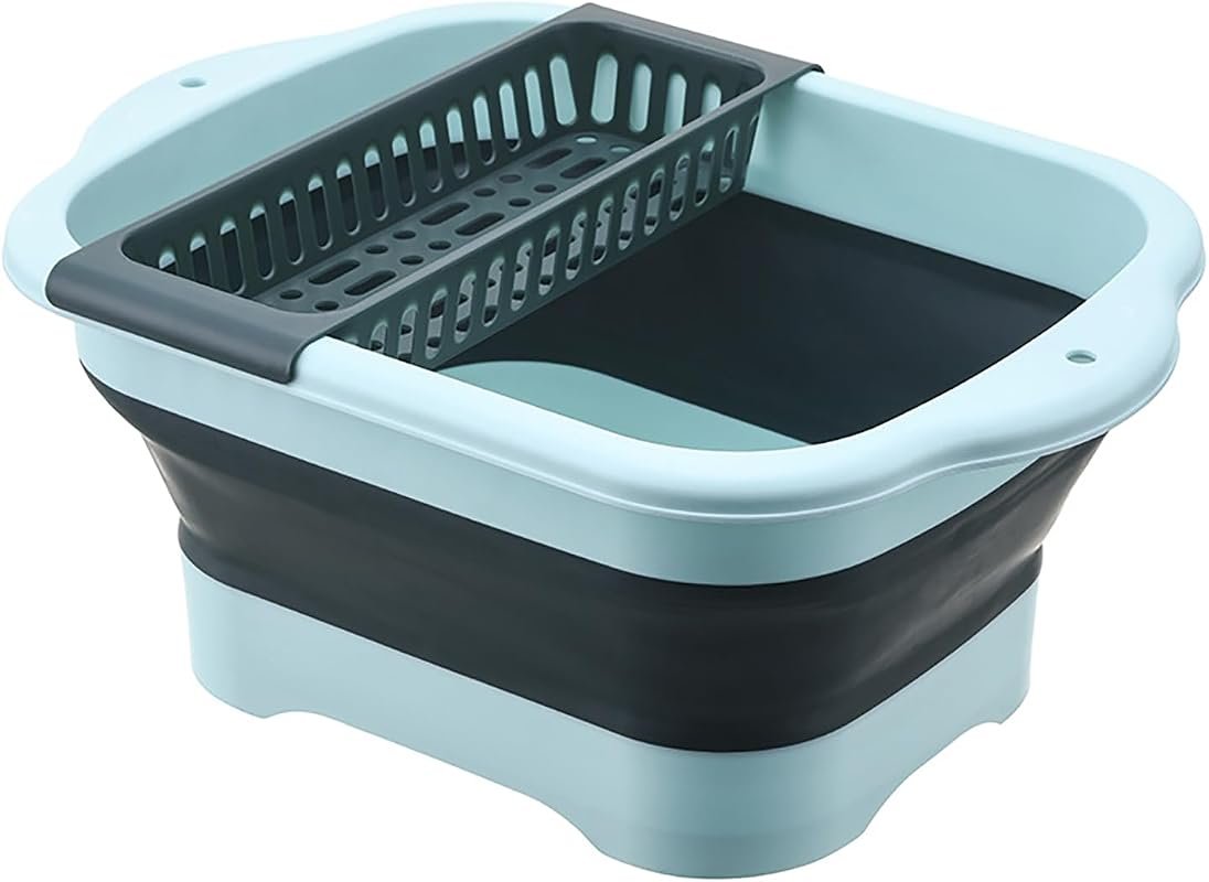Collapsible Dish Basin with Drain Plug