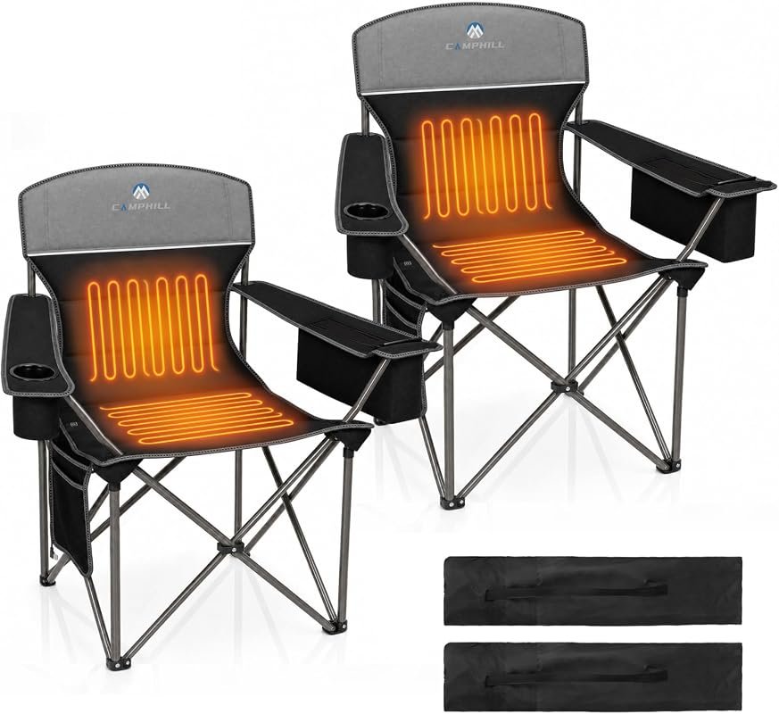Heated Camping Chairs 2 Pack