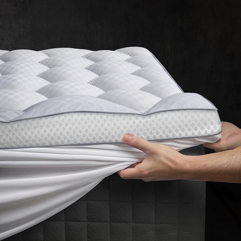3 Inch Ultra-Fluffy Memory Foam Mattress Topper, Soft Pillow Top Pad w